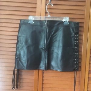 Beautiful Black Leather Skirt